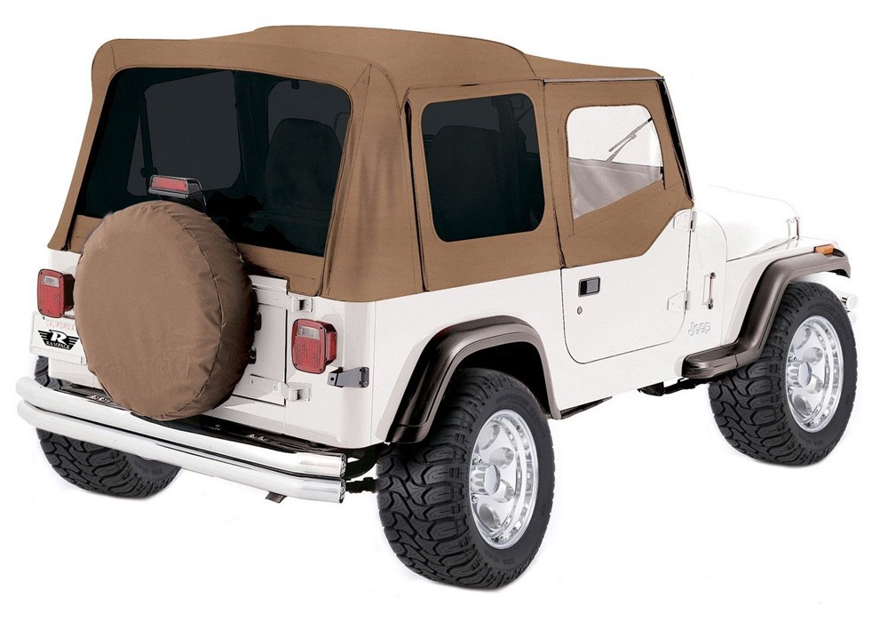 Rampage Products Standard Soft Top Factory Replacement | Spice Denim | Jeep Wrangler YJ