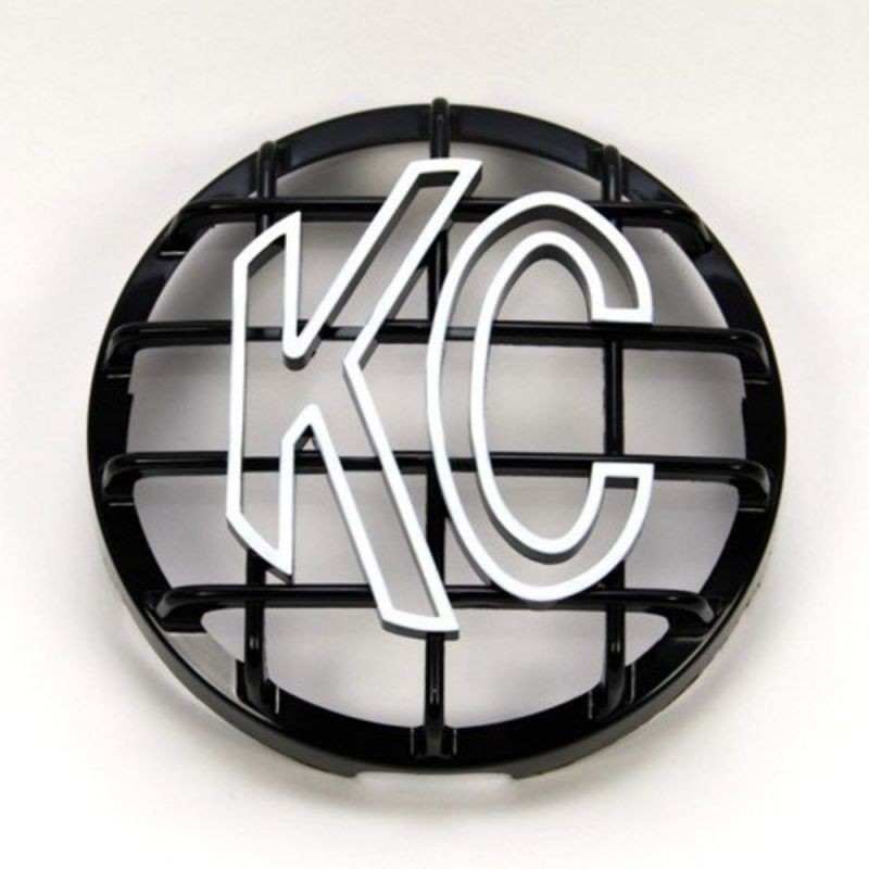KC HiLiTES 6" Stone Guard Black with White KC Logo