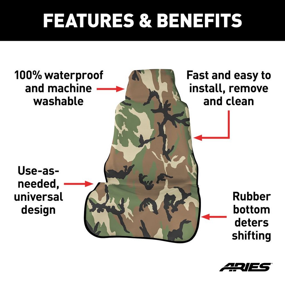 Aries Universal Seat Cover | Camo | Front |