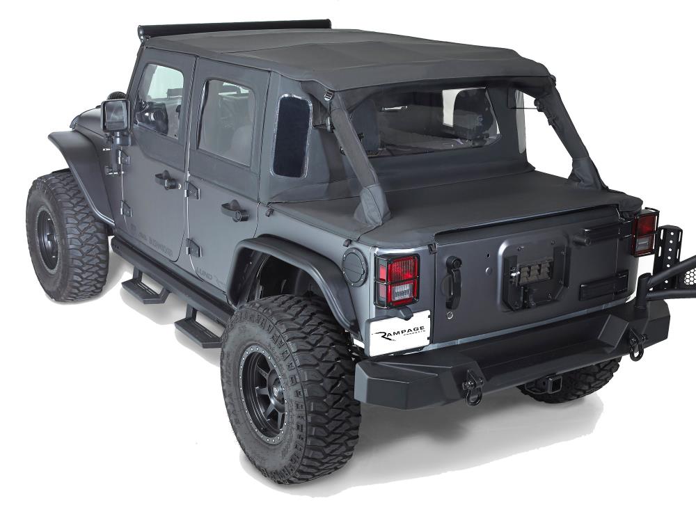 Rampage Products Frameless Soft Top "TrailView Tonneau" | Jeep Wrangler JK 4 Door