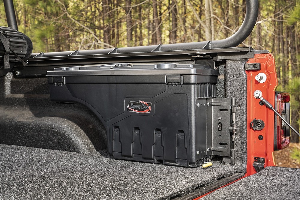 Rugged Ridge Armis Swing Case Toll Box | Passenger Side | Jeep Gladiator JT