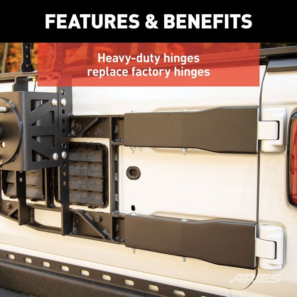 Heavy-Duty Spare Tire Carrier | Black | Jeep Wrangler JL
