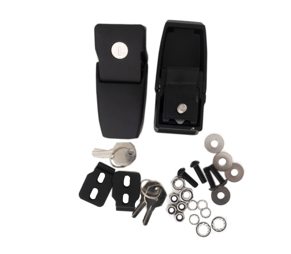 Rampage Products Locking Hood Catch Kit | Black | Jeep Wrangler JL | Jeep Gladiator JT