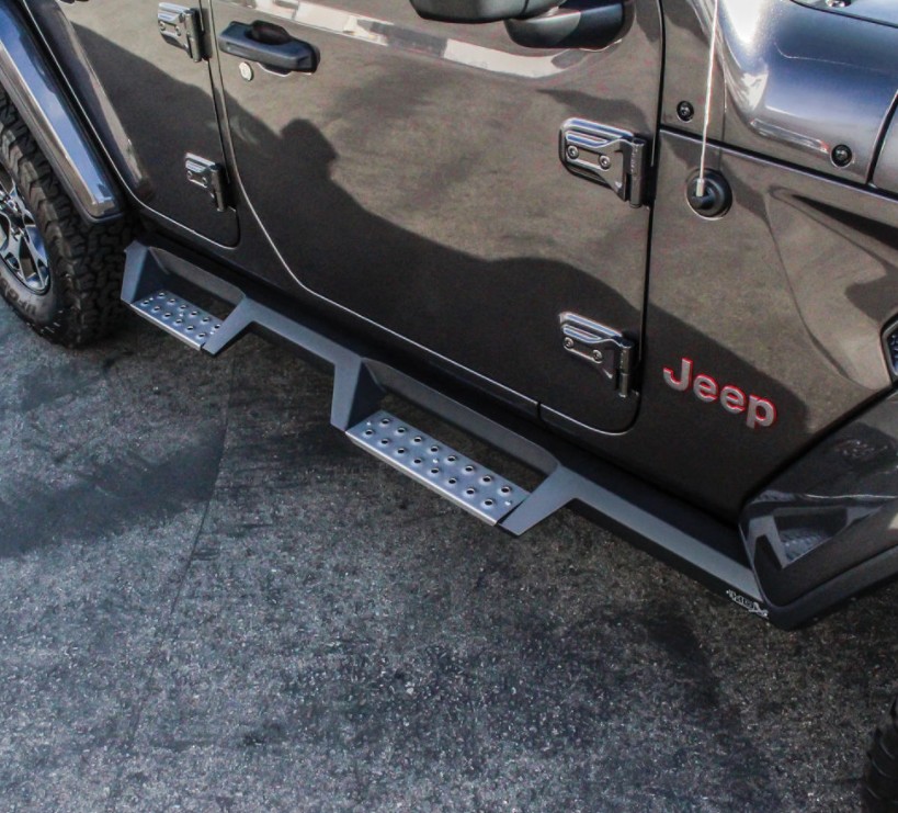 Westin HDX Drop Down Nerf Step Bars | Black | 4-Door | Jeep Wrangler JL
