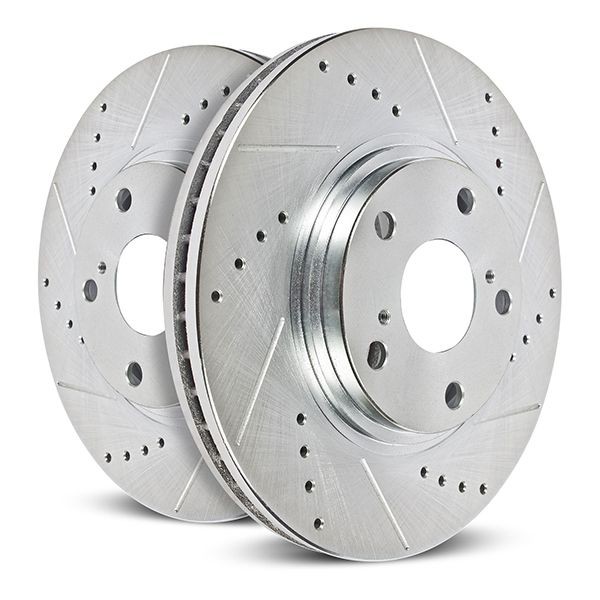 Powerstop Evolution Front Brake Rotors | Drilled & Slotted | 336mm | RAM1500 DS | RAM1500 Classic