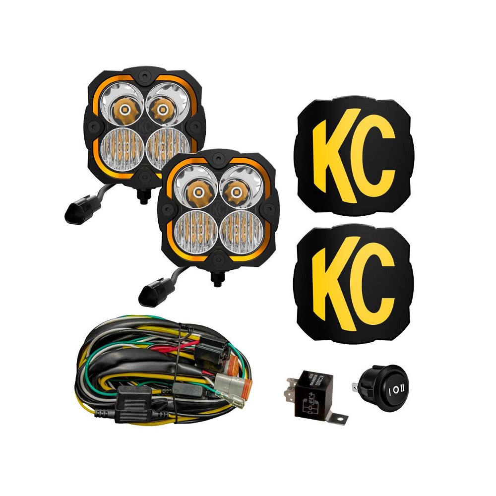 KC HiLiTES 5" Flex Era-4 LED Auxiliary Lights | 80W | Combo Beam