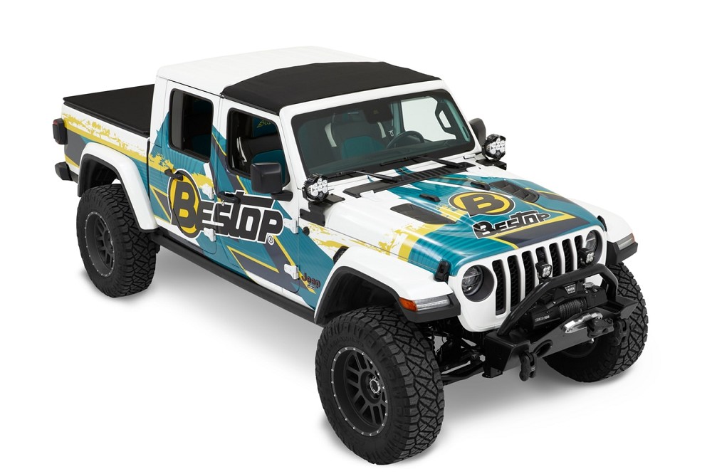 Bestop Sunrider für Hardtop | Black Twill | Jeep Wrangler JL | Jeep Gladiator JT