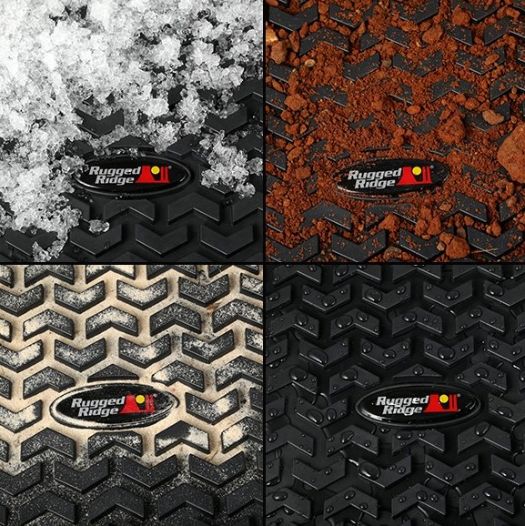 Rugged Ridge - All Terrain Floor Liner Front Black - Jeep Wrangler JK