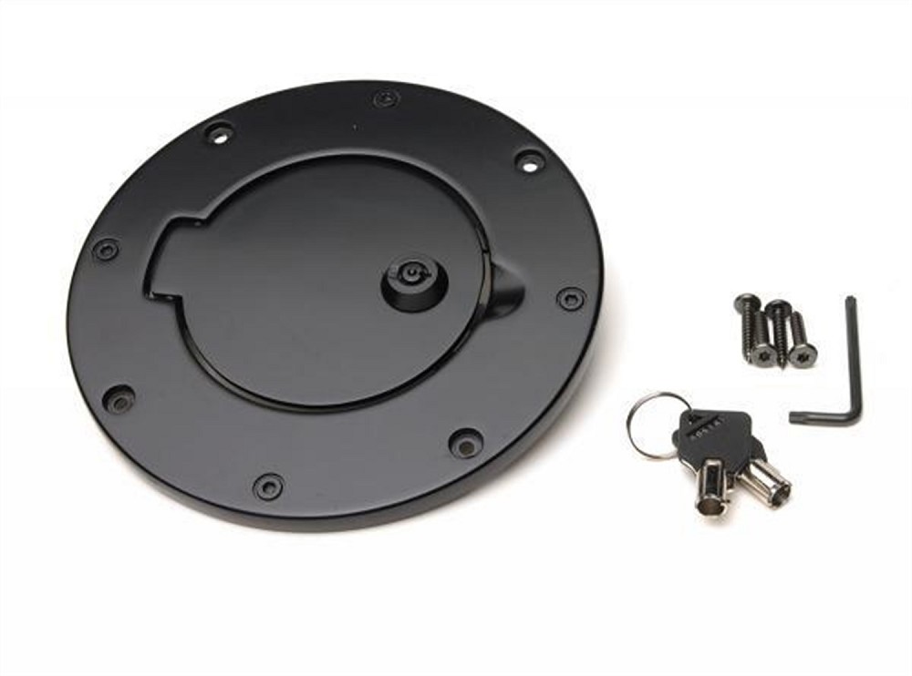 Rampage Products Locking Fuel Door | Black | Jeep Wrangler JK