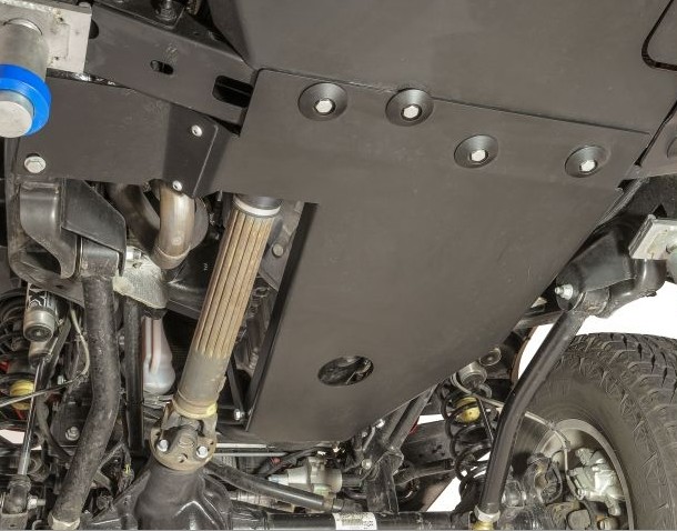Rock Hard 4X4™ Aluminum Oil Pan/Transmission Skid Plate | Long Arm | Gasoline | Jeep Wrangler JK