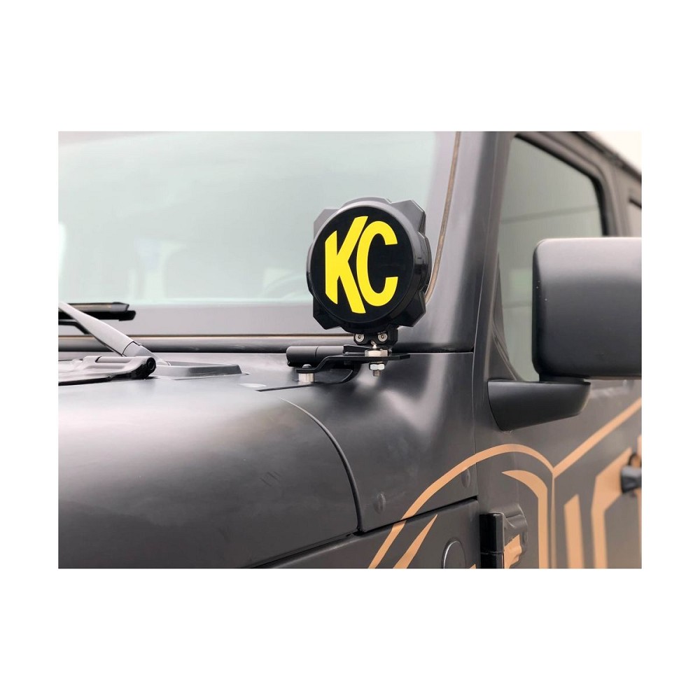 KC HiLiTES 6" Gravity LED Pro6 Pillar Mount Kit | Driving Beam | Jeep Wrangler JL | Jeep Gladiator JT