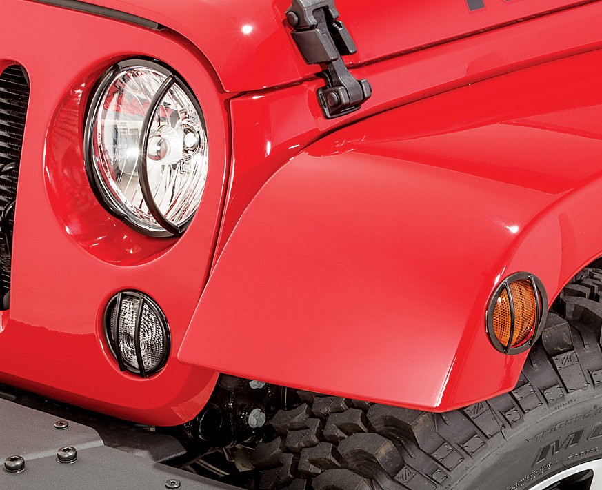 Rampage Products Front Light Guard Kit | Set of 6 | Jeep Wrangler JK
